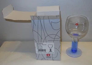 Blue Mondo White Wine Glass 28cl 9oz Kerttu Nurminen Iittala Finland NEW - Picture 1 of 4