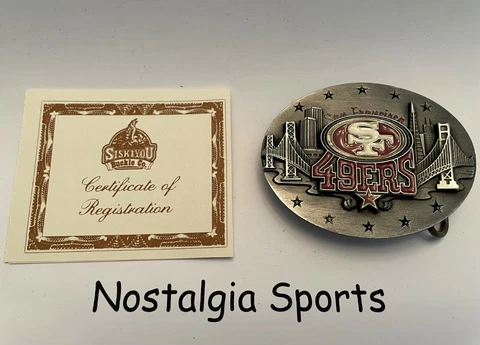 Vintage 1998 SF 49ers SISKIYOU Belt Buckle Limited Edition #2432/10K NOS New/Box Cover