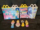 '93 McDonalds Mattel Barbie From England Happy Meal Toys set 4 With Boxes