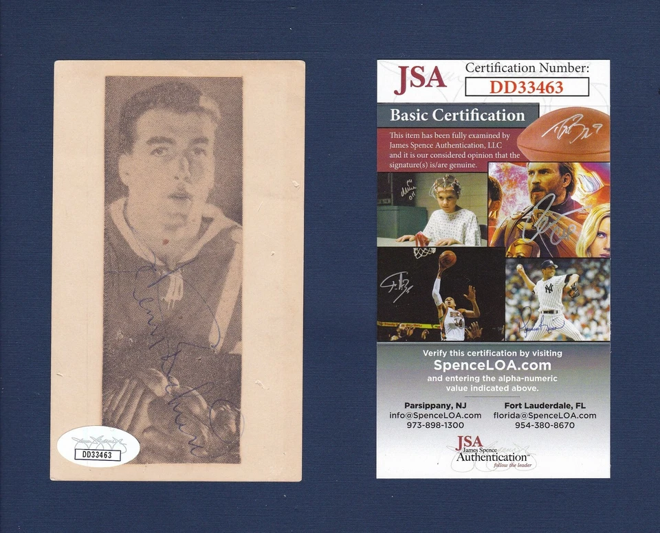 Henri Richard signed Montreal Canadiens rookie era index card Jsa Authenticated - Image 1 of 1