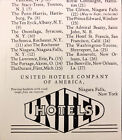 1930 United Hotels Company of America annonce imprimée vintage le plus grand hôte du monde