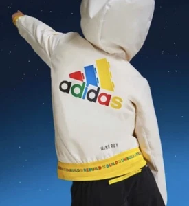 Adidas X Lego Windbreaker Youth Medium WIND.RDY Colorful Logo Limited Edition - Picture 1 of 11