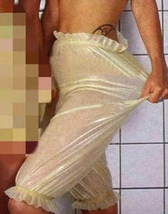 Latex Pants Rubber Unisex Style Transparent Lace Shorts Cool Underwear XS-XXL - Picture 1 of 2