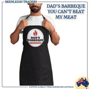 DAD'S BARBEQUE YOU CAN'T BEAT MY MEAT - BBQ Apron Brand New - Picture 1 of 5