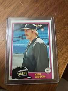 Kirk Gibson 1981 Topps Rookie Tigers