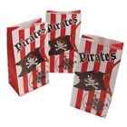12 - Papierowe pirackie torby papierowe Goodie Torby z łupami Impreza piratów Piraci Flaga czaszki