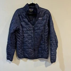 Patagonia Women’s Micro Puff Jacket Navy Blue Size Medium - Picture 1 of 4