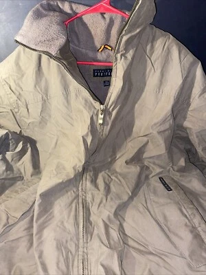 Perry Ellis Portfolio Microfiber Full Zip Long Sleeve Brown Jacket Size 2XL - Image 1 of 4