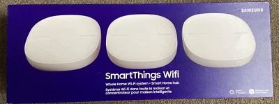 NIB SEALED Samsung SmartThings Wi-Fi 3-Pack + Smart Home Hub  ET-WV525KWEGUS - Image 1 of 4