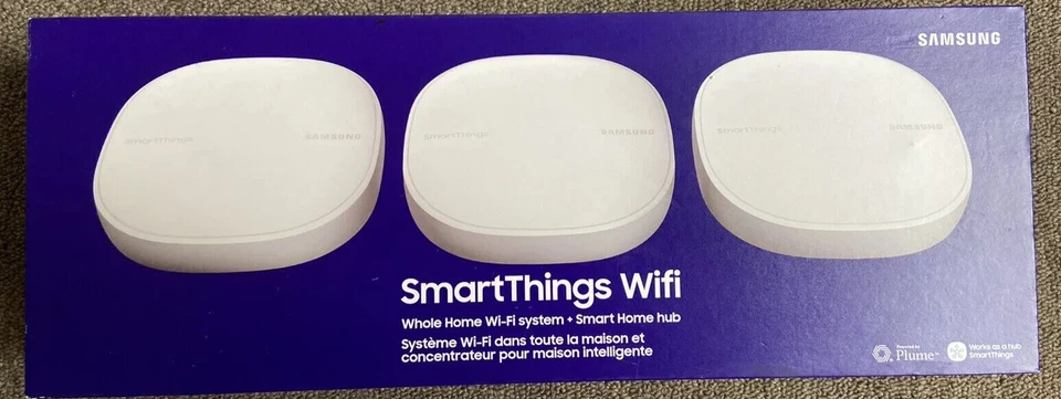NIB SEALED Samsung SmartThings Wi-Fi 3-Pack + Smart Home Hub  ET-WV525KWEGUS - Image 1 of 4