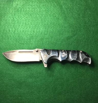 9" MTECH USMC MARINES Spring Open Assisted Tactical Folding POCKET KNIFE EDC - Image 1 of 4