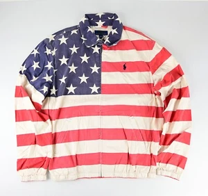 Polo Ralph Lauren Iconic American Flag Zip Jacket - Size Large - Picture 1 of 8