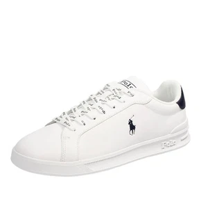 Ralph Lauren Heritage Court - Sneakers Basse In Pelle Bianco - Uomo Scarpe - Zdjęcie 1 z 4