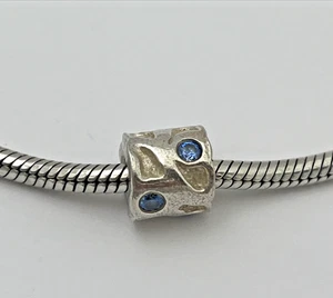 PANDORA STERLING SILVER 925 BLUE CZ POND CHARM #790336CZB - Picture 1 of 6
