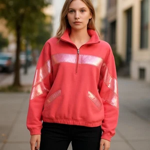 Women's FP Movement Pullover Sweatshirt Size M Coral Pink - Picture 1 of 5