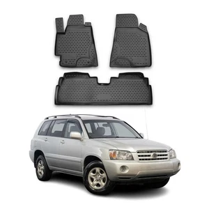 Tapetes OMAC delineador para Toyota Highlander 2001-2007 negro tpe todo tipo de clima 3 piezas - Imagen 1 de 12