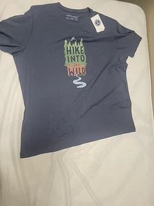 Mens XXL Life Is Good T-Shirt HIKE INTO THE WILD Tee Hiking Cotton NEW NWT - Picture 1 of 3