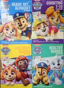 Paw Patrol Pre-K Workbook set of 4 Alphabet Counting Shapes Healthy Heroes  - Picture 1 of 8