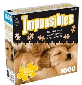 Bepuzzled Impossible Puzzle - Sleeping Puppies 1000 Piece Jigsaw Puzzle - Picture 1 of 2