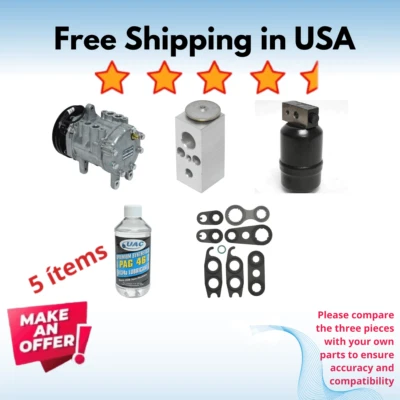 Compressor & Valve A/C Fit Dodge W250 1990-1991, Dodge W350 1990-1991 - Image 1 of 4