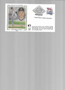 NOLAN RYAN RETIRES CALIFORNIA ANGELS Z SILK BORDERED "SILK" CACHET - Picture 1 of 1