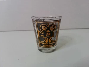 Vintage Universal Studios California Movie Set Themed Shot Glass / Black & Gold - Picture 1 of 4
