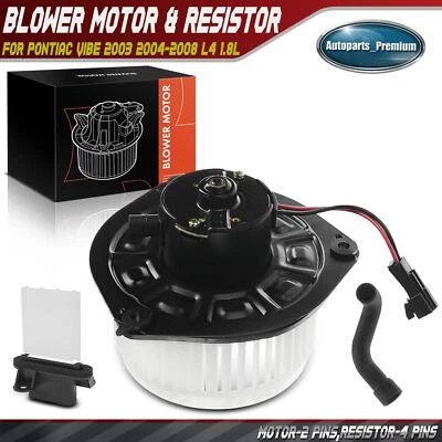 Front HVAC Blower Motor & Resistor Kit for Pontiac Vibe 2003 2004-2008 L4 1.8L - Image 1 of 4