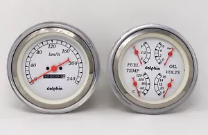 1947 1948 1949 1950 1951 1952 1953 Chevy Truck 5" Gauge Dash Panel Set Metric - Picture 1 of 7