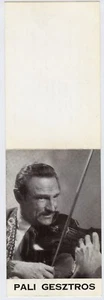 Carte Pali Gesztros musicien violon orchestre international musique tzigane - Picture 1 of 2