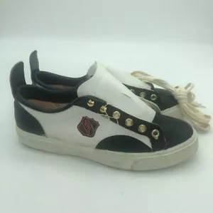 NHL Official Street Hockey Shoes Vtg NOS Size 9 Black White Unused Japan Issues - Picture 1 of 12