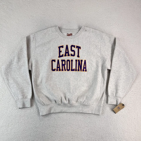 NEW East Carolina Pirates Sweater Mens Extra Large Gray Sweatshirt Pro Weave Cover