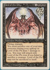 Lord of the Pit Revised NM Black Rare MAGIC GATHERING CARD (ID# 232347) ABUGames