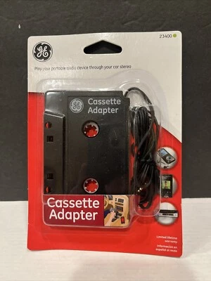 Adaptador de casete enchufe GE 23400 cinta de reproducción de audio convertidor estéreo para automóvil NUEVO sellado Foto 1 de 2