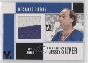 2010-11 ITG Decades 1980s Game-Used Jersey Black Vault 1/1 Guy Lafleur HOF ry2