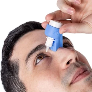 Guía de gotas para los ojos | Ayuda de silicona reutilizable para ayudar a apuntar a la mayoría de los biberones de gotas para los ojos |... - Imagen 1 de 6