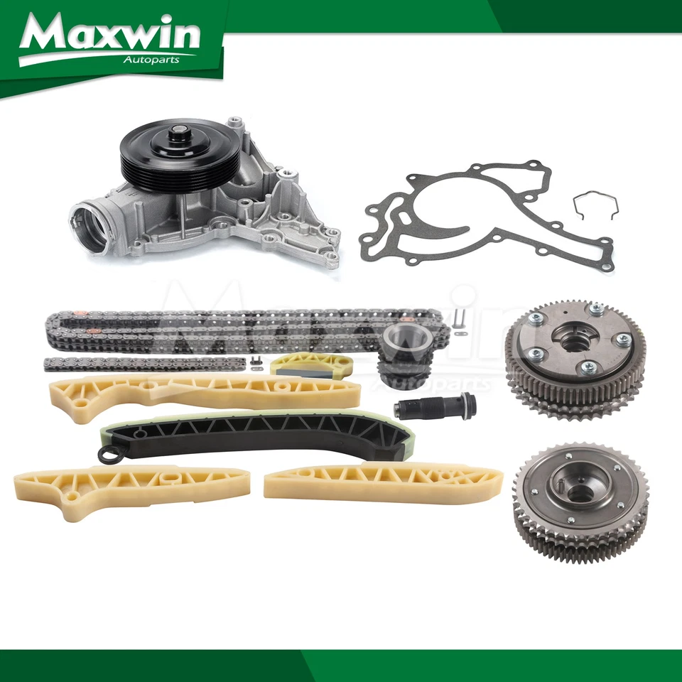 Kit de cadena de distribución piñón de admisión bomba de agua apto para Mercedes-Benz C300 E350 ML350 Foto 1 de 4