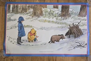 Winnie the Pooh Poster Set of 3-1973 COMPLETE SET-A.A. Milne Estate. NEVER USED - Picture 1 of 8