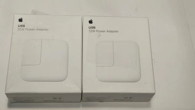 Lot of 2 GENUINE Apple 12W USB Fast Charging Power Adapter for iPad/iPhone - Image 1 of 4