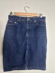 Vintage Guess Jeans Denim Skirt Dark Wash Women’s Size 27 Flaw 29x20 - Picture 1 of 16