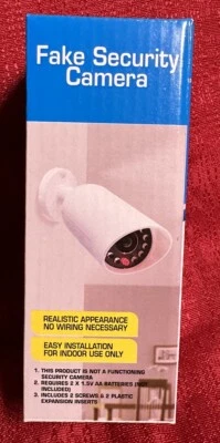 Dummy Camera Fake Security CCTV Camera with Flashing Red LED Light - Image 1 of 2
