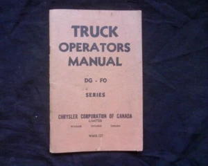 Dodge DG & FO series ute / truck operators owners manual Glovebox book - Picture 1 of 11