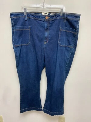 Pantalones de mezclilla sostenibles Lola para mujer azules tiro alto recortados lavado medio Billie 40 Foto 1 de 4