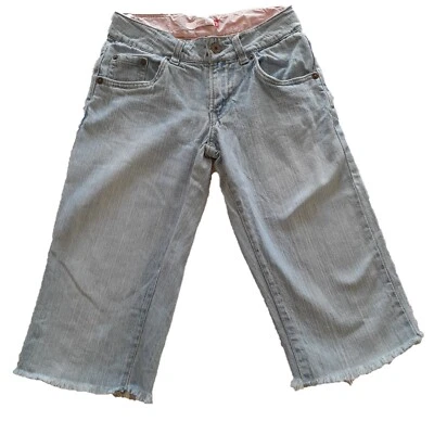 Levi's 517 Womens Shorts W24" L21" Blue Cut Off Denim High Waisted  - Image 1 of 4