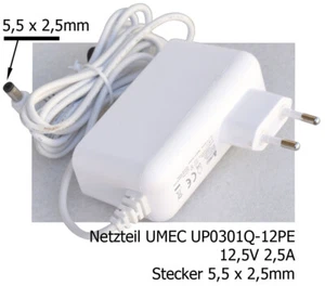 Alimentation 12V 12,5V à 2,5A 5,5x2,5mm 30W POUR MONITEURS ROUTEUR THINCLIENT N106 - Photo 1/2