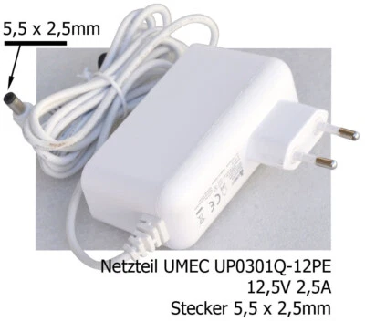 12V 12,5V To 2,5A Supply 5, 5x2, 5mm 30W For Displays Router Thinclient N106 - Image 1 of 2