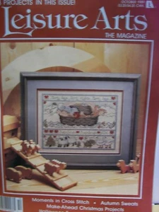 Vintage ~ Leisure Arts ~ The Magazine ~ 23 Projects ~ October 1989 ~ Book Only - Imagen 1 de 1