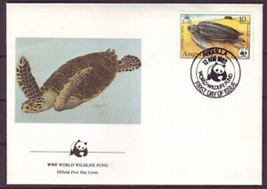 q6042/ Anguilla WWF Leatherback Turtle FDC Cover 1988