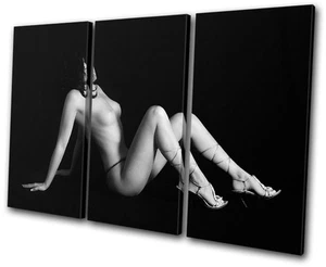 Erotic Sexy Female NUDES TREBLE CANVAS WALL ART Picture Print VA - Picture 1 of 1