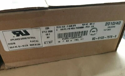 3M 80-6103-7578-6 Round Conductor Flat Cable, 2010/40, 100 ft. (R3S12.6B2) — 第 1/2 张图片