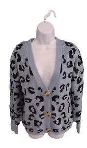 C&C california Cardigan Woman's Size Small Button Blue Long Sleeve Sweater Top - Picture 1 of 6